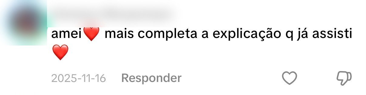 Comentário de aluno sobre o Bio X